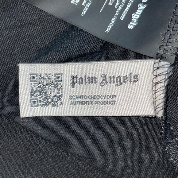 Black / White Palm Angels embroidered logo slim t-shirt - Picture 8 of 8